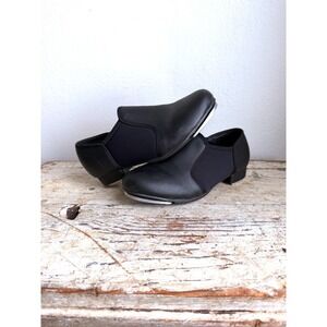 Balera Beginner Black Tap Dance Shoes Kids Girls Size 8.5